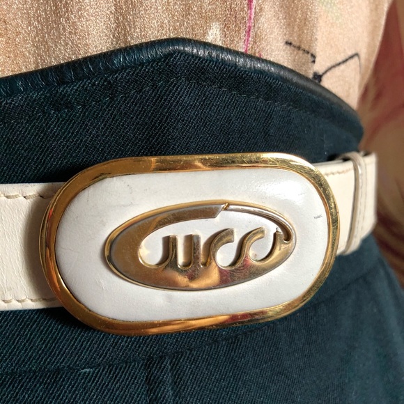 1979 Gucci • Vintage Brass & Leather Belt - Picture 4 of 7